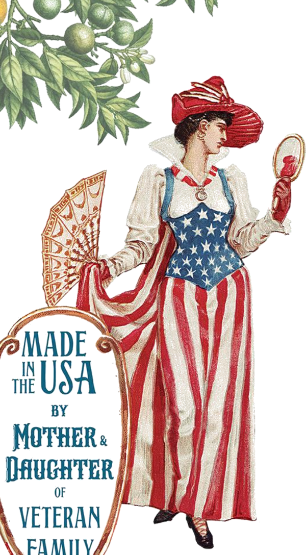 Made in the USA by mother and daughter of veteran family